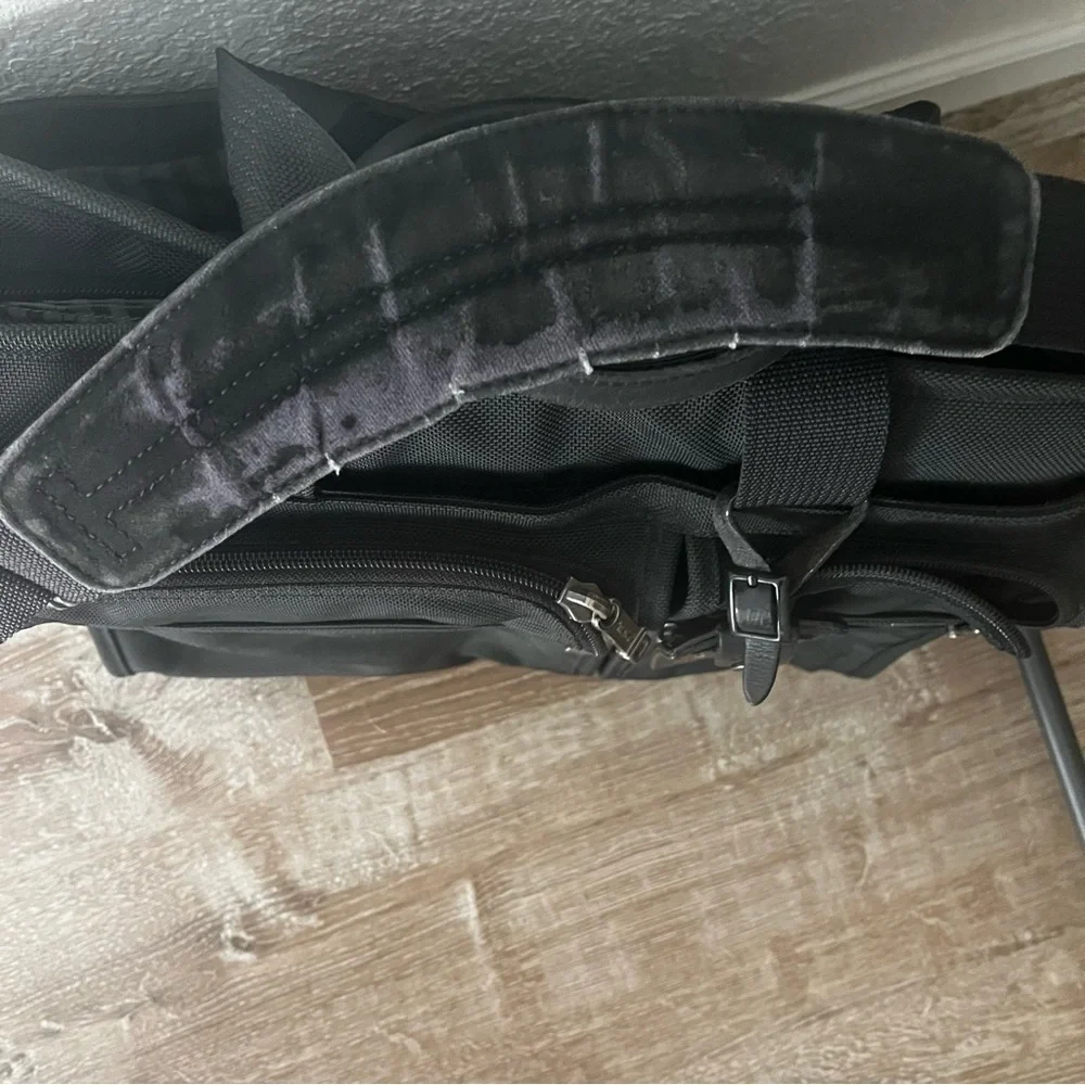 TUMI Black Nylon Compact Alpha 3 Large Laptop Bag Briefcase Expandable